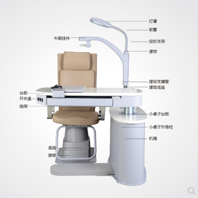 Combined table and chair 980 Ophthalmic refraction chair unit Optometry table combined set for new optical shops